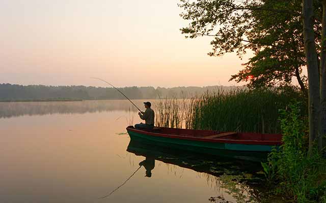 Pêche dans le lac
